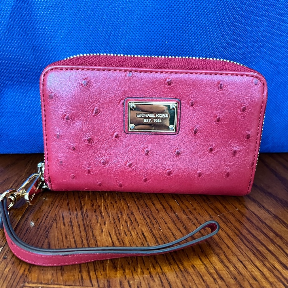 Michael Kors Red Wristlet Wallet